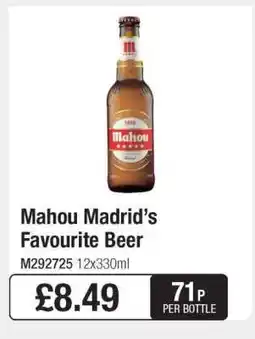 Makro Mahou Madrid's Favourite Beer offer