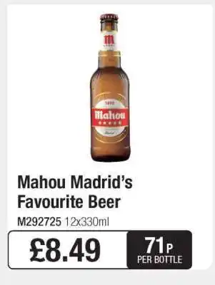 Makro Mahou Madrid's Favourite Beer offer