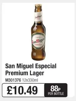Makro San Miguel Especial Premium Lager offer