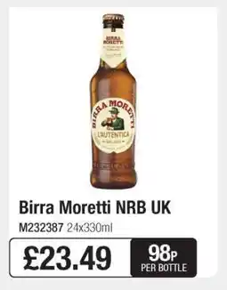 Makro Birra Moretti NRB UK offer