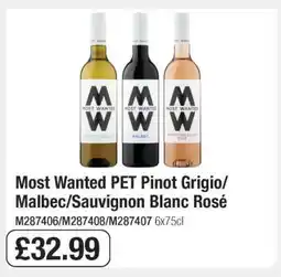 Makro Most Wanted PET Pinot Grigio/Malbec/Sauvignon Blanc Rosé offer