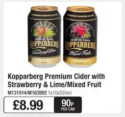 Makro Kopparberg Premium Cider with Strawberry & Lime/Mixed Fruit offer