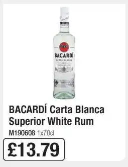 Makro Bacardi Carta Blanca Superior White Rum offer