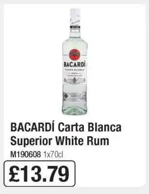 Makro Bacardi Carta Blanca Superior White Rum offer