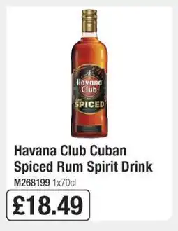 Makro Havana Club Cuban Spiced Rum Spirit Drink offer