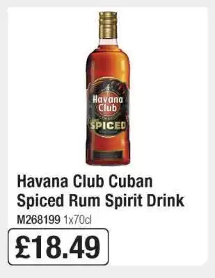 Makro Havana Club Cuban Spiced Rum Spirit Drink offer