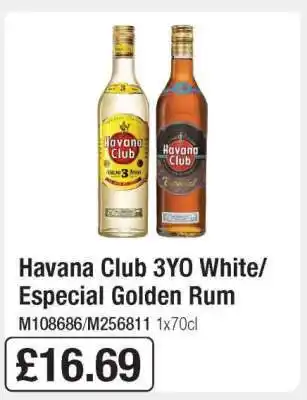 Makro Havana Club 3YO White/Especial Golden Rum offer