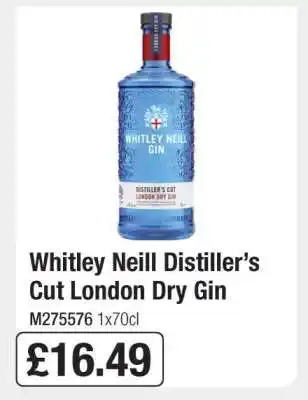 Makro Whitley Neill Distiller’s Cut London Dry Gin offer