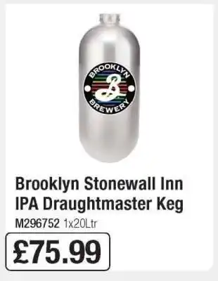 Makro Brooklyn Stonewall Inn IPA Draughtmaster Keg offer