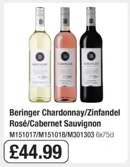Makro Beringer Chardonnay/Zinfandel Rosé/Cabernet Sauvignon offer
