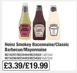Makro Heinz Smokey Baconnaise/Classic Barbecue/Mayonnaise offer