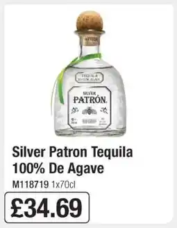 Makro Silver Patron Tequila 100% De Agave offer
