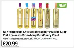Makro Au Vodka Black Grape/Blue Raspberry/Bubble Gum/Pink Lemonade/Strawberry Burst/Juicy Peach offer