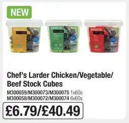 Makro Chef’s Larder Chicken/Vegetable/Beef Stock Cubes offer