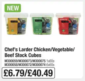 Makro Chef’s Larder Chicken/Vegetable/Beef Stock Cubes offer