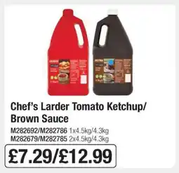 Makro Chef’s Larder Tomato Ketchup/Brown Sauce offer