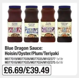 Makro Blue Dragon Sauce: Hoisin/Oyster/Plum/Teriyaki offer