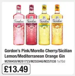 Makro Gordon’s Pink/Morello Cherry/Sicilian Lemon/Mediterranean Orange Gin offer