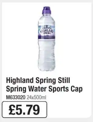 Makro Highland Spring Still Spring Water Sports Cap offer