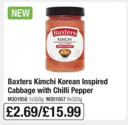 Makro Baxters Kimchi Korean Inspired Cabbage with Chilli Pepper offer
