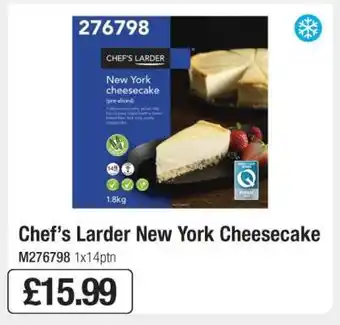 Makro Chef’s Larder New York Cheesecake offer