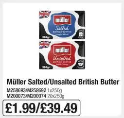Makro Müller Salted/Unsalted British Butter offer
