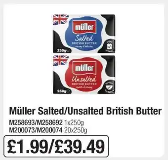 Makro Müller Salted/Unsalted British Butter offer