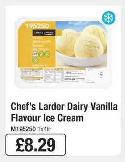 Makro Chef’s Larder Dairy Vanilla Flavour Ice Cream offer