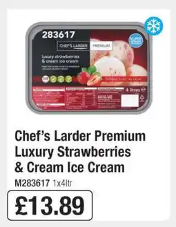 Makro Chef’s Larder Premium Luxury Strawberries & Cream Ice Cream offer