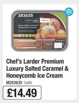 Makro Chef’s Larder Premium Luxury Salted Caramel & Honeycomb Ice Cream offer