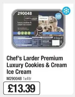 Makro Chef’s Larder Premium Luxury Cookies & Cream Ice Cream offer