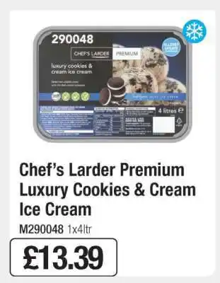 Makro Chef’s Larder Premium Luxury Cookies & Cream Ice Cream offer