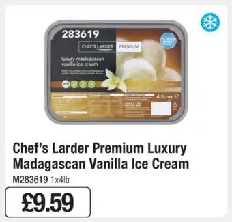 Makro Chef’s Larder Premium Luxury Madagascan Vanilla Ice Cream offer