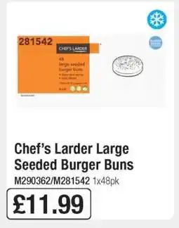 Makro Chef’s Larder Large Seeded Burger Buns offer