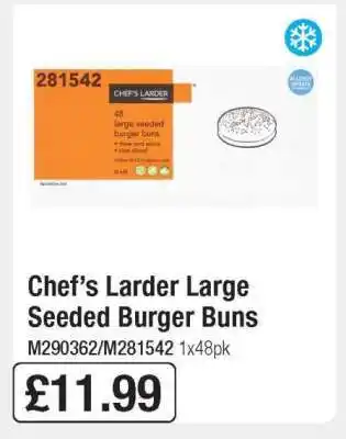 Makro Chef’s Larder Large Seeded Burger Buns offer