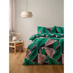 Asda George Home Jungle Leaves Easycare Reversible Duvet Set - Double offer