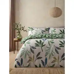 Asda George Home Green Sanctuary Leaves Reversible Duvet Set - Single offer