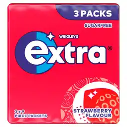 Iceland Extra Strawberry Flavour Sugarfree Chewing Gum Multipack 3x9 Pieces offer