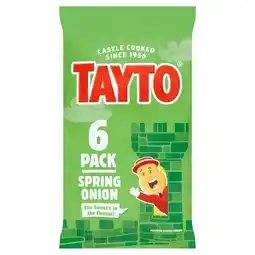 Iceland Tayto Spring Onion Flavour Potato Crisps 6 x 25g offer