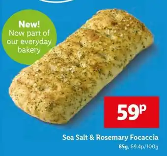 Lidl Sea Salt & Rosemary Focaccia offer