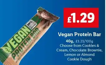 Lidl Vegan Protein Bar offer