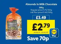 Lidl Almonds in Milk Chocolate offer