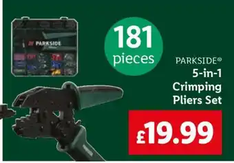 Lidl PARKSIDE 5-in-1 Crimping Pliers Set offer