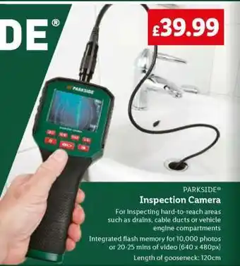 Lidl PARKSIDE Inspection Camera offer