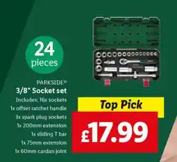 Lidl PARKSIDE 3/8 Socket set offer