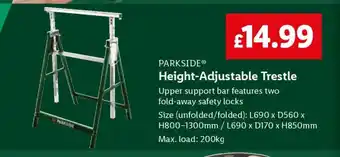 Lidl PARKSIDE Height-Adjustable Trestle offer