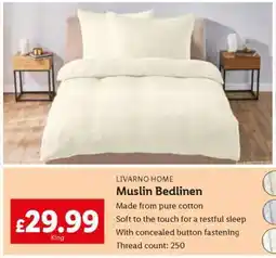 Lidl LIVARNO HOME Muslin Bedlinen offer