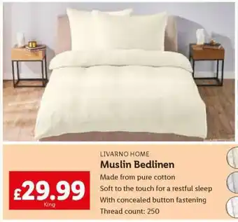 Lidl LIVARNO HOME Muslin Bedlinen offer