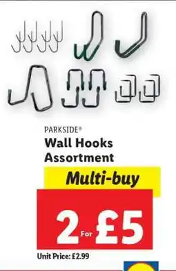 Lidl PARKSIDE Wall Hooks Assortment offer