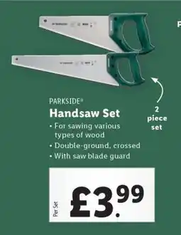 Lidl PARKSIDE Handsaw Set offer